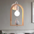 GobekUsa Modern Beige Wooden Arched Shelf Wall Light with Lovely Deco Boutique Sconce Lamp