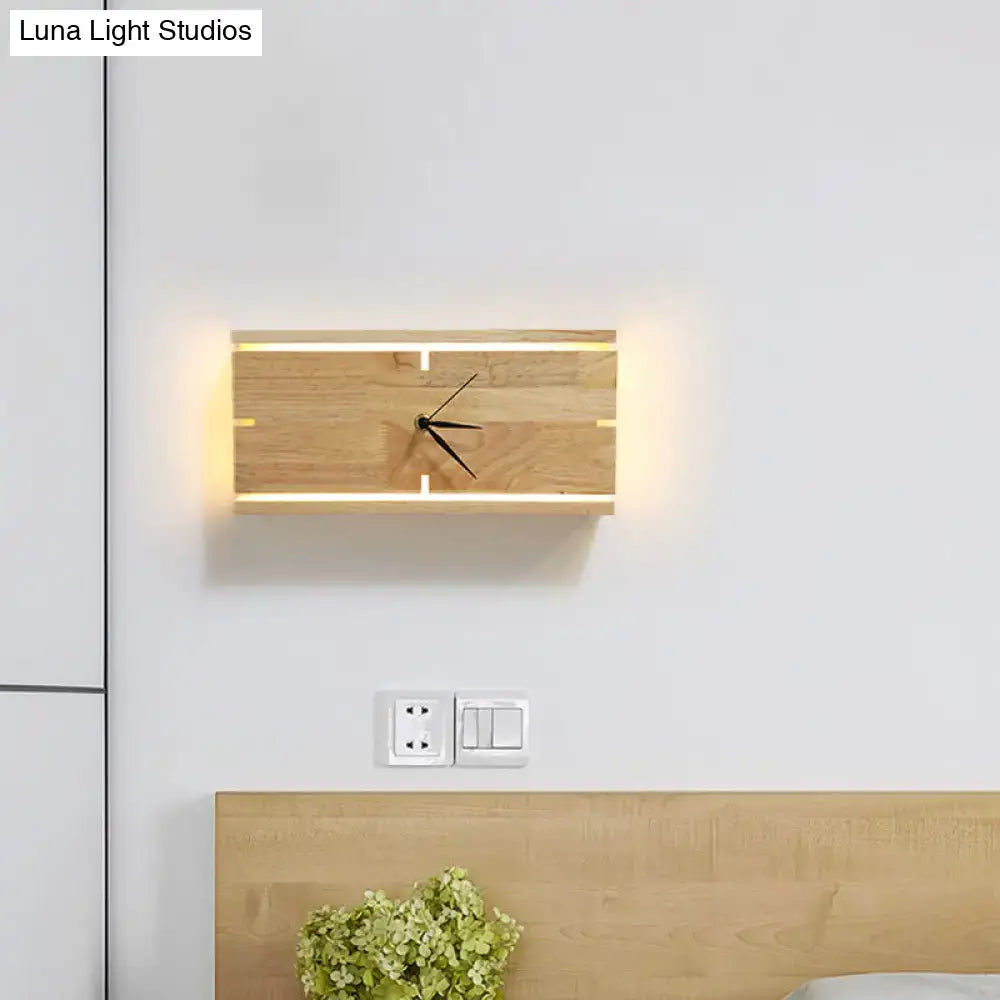 GobekUsa Contemporary Beige Wall Sconce with Acrylic LED - Flush Mount, Rectangular/Round Parlor Design., photo 7 of 8
