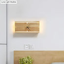 GobekUsa Contemporary Beige Wall Sconce with Acrylic LED - Flush Mount, Rectangular/Round Parlor Design.