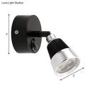 GobekUsa Modern Bell Wall Light: Rotatable Metal LED Sconce in Black/Chrome - With/Without Switch