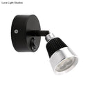 GobekUsa Modern Bell Wall Light: Rotatable Metal LED Sconce in Black/Chrome - With/Without Switch