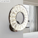 GobekUsa Modern Beveled Crystal Chrome LED Wall Sconce Light