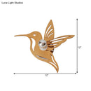 GobekUsa Modern Bird-Shaped Wood Sconce with Beige Wall Mount - Bedside Lamp
