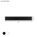 GobekUsa Modern Rectangle Vanity Wall Sconce: Black/White Aluminum LED Wall Mount Lamp in Warm/White Light