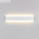 GobekUsa Modern Rectangle Vanity Wall Sconce: Black/White Aluminum LED Wall Mount Lamp in Warm/White Light