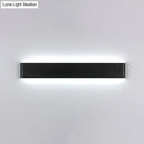 GobekUsa Modern Rectangle Vanity Wall Sconce: Black/White Aluminum LED Wall Mount Lamp in Warm/White Light
