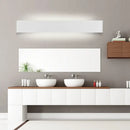 GobekUsa Modern Rectangle Vanity Wall Sconce: Black/White Aluminum LED Wall Mount Lamp in Warm/White Light