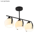 GobekUsa Contemporary 3-Head Black Ceiling Light Fixture with White Glass Globes - Ideal for Kitchen Islands