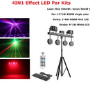 GobekUsa 4-in-1 LED Light Stand: Par, Derby, Strobe, Wash, Laser Effects - Ideal for Bars & Discos