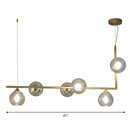 GobekUsa Dome Glass Ceiling Light - Postmodern 6-Head Hanging Lamp for Dining Table