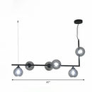 GobekUsa Dome Glass Ceiling Light - Postmodern 6-Head Hanging Lamp for Dining Table