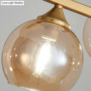 GobekUsa Dome Glass Ceiling Light - Postmodern 6-Head Hanging Lamp for Dining Table