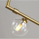 GobekUsa Double Glass Shade Pendant Light: Nordic Minimalist Design, LED Lamp for Living Room, Restaurant