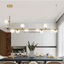 GobekUsa Double Glass Shade Pendant Light: Nordic Minimalist Design, LED Lamp for Living Room, Restaurant