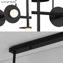 GobekUsa Modern 8-Head Black Ceiling Light Fixture for Kitchen: White Glass Orbit Island Pendant