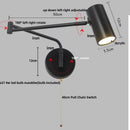 GobekUsa Acrylic Iron LED Wall Lamp Modern Rotate Black Stair Light