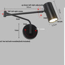 GobekUsa Acrylic Iron LED Wall Lamp Modern Rotate Black Stair Light