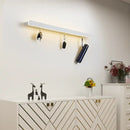GobekUsa Acrylic LED Wall Lamps with Hooks for Bedroom Shelves & Background Wall Decor