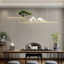GobekUsa Acrylic Mountain Peak Pendant Lights for Chinese Living Room Study Zen Restaurant