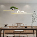 GobekUsa Acrylic Mountain Peak Pendant Lights for Chinese Living Room Study Zen Restaurant