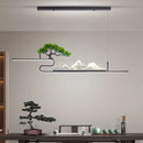 GobekUsa Acrylic Mountain Peak Pendant Lights for Chinese Living Room Study Zen Restaurant