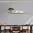 GobekUsa Acrylic Mountain Peak Pendant Lights for Chinese Living Room Study Zen Restaurant