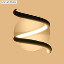 GobekUsa Sleek LED White Wall Sconce: Acrylic Spiral Light Fixture with Minimalist Design