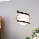 GobekUsa Sleek LED White Wall Sconce: Acrylic Spiral Light Fixture with Minimalist Design