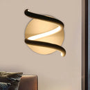 GobekUsa Sleek LED White Wall Sconce: Acrylic Spiral Light Fixture with Minimalist Design