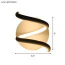 GobekUsa Sleek LED White Wall Sconce: Acrylic Spiral Light Fixture with Minimalist Design