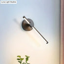 GobekUsa Modern Acrylic Tube LED Wall Lamp: Black Sconce Light with Metal Backplate, Warm/White Light