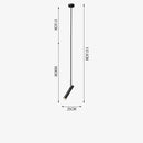 GobekUsa Black Adjustable LED Pendant Chandelier for Bedroom, Kitchen, Living Room