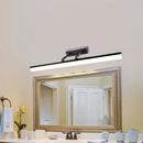 GobekUsa Modern LED Vanity Wall Light in Black with Acrylic Cover for Warm and White Illumination