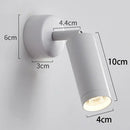 Modern black adjustable metal spotlight wall lamp bedroom fixture by Decorbites