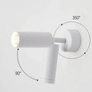 Modern black adjustable metal spotlight wall lamp bedroom fixture by Decorbites