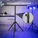 GobekUsa Adjustable Tripod Stand with Top T Bar for Pro Audio DJ Lighting Fixtures