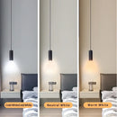 Modern Black Aluminum Cylindrical Pendant Light