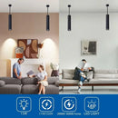 Modern Black Aluminum Cylindrical Pendant Light