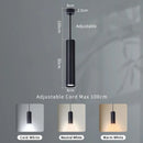 Modern Black Aluminum Cylindrical Pendant Light
