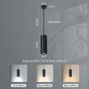 Modern Black Aluminum Cylindrical Pendant Light