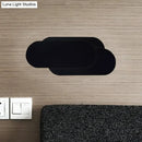 GobekUsa Modern Aluminum Oval Wall Washer Lamp with LED, Warm/White Light Bedroom Lighting in Black Finish