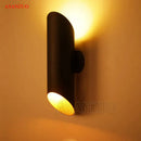 GobekUsa Black Aluminum Tube Wall Lamp for Study Bedroom Corridor Aisle Sconce