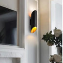 GobekUsa Black Aluminum Tube Wall Lamp for Study Bedroom Corridor Aisle Sconce