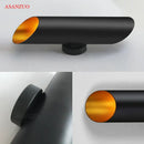 GobekUsa Black Aluminum Tube Wall Lamp for Study Bedroom Corridor Aisle Sconce