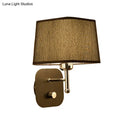 GobekUsa Modern Black and Beige Tapered Wall Sconce with 1 Light and Backplate