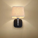 GobekUsa Modern Black and Beige Tapered Wall Sconce with 1 Light and Backplate