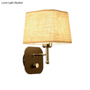 GobekUsa Modern Black and Beige Tapered Wall Sconce with 1 Light and Backplate