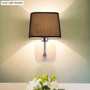 GobekUsa Modern Black and Beige Tapered Wall Sconce with 1 Light and Backplate
