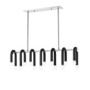 GobekUsa Black Aluminum Tube Dimmable LED Chandelier with U-Shaped Design