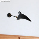 GobekUsa Modern 1/3-Light Duckbill Wall Sconce with Black Metallic Shade – Adjustable Living Room Lamp
